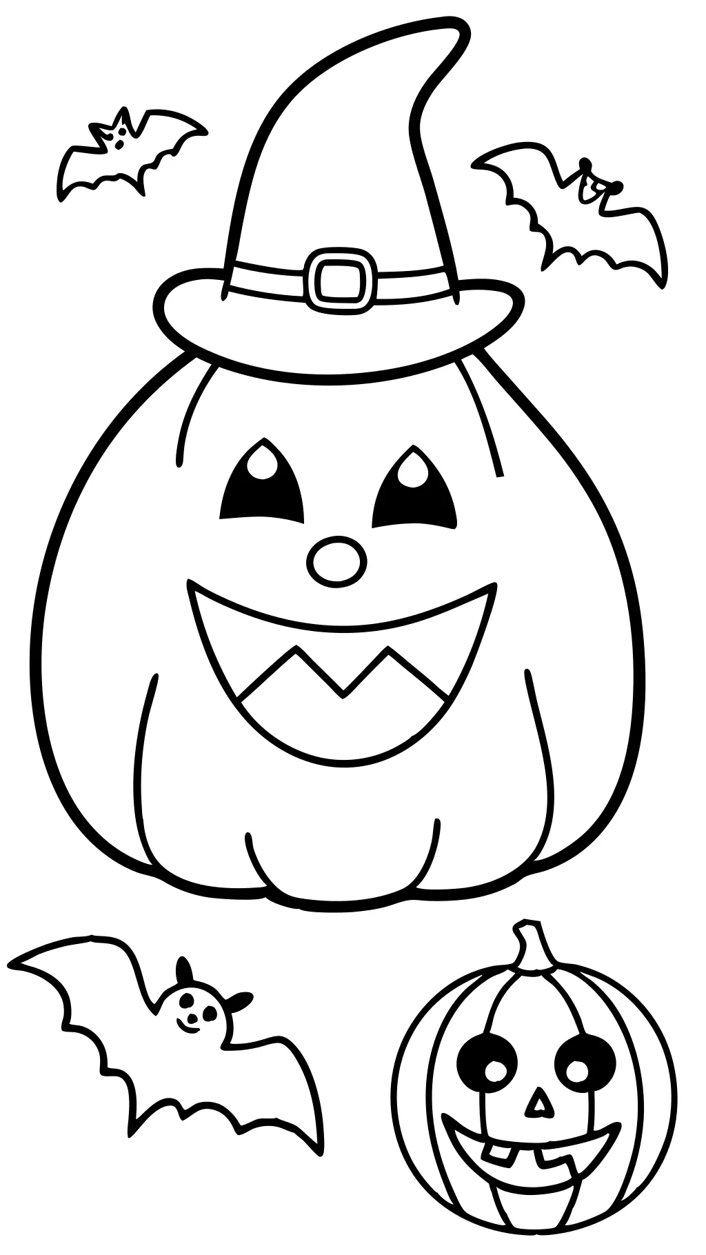 easy coloring pages halloween